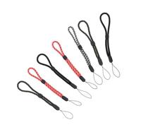 HOMSFOU 7 Piezas cadena de muñeca de teléfono inteligente tableta coche titular billetera de batería junta identificador tarjeta wrist wraps cordón de la cámara cordón para teléfono móvil
