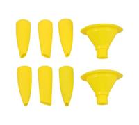 HOMSFOU 8 boquillas de calafateo planas de repuesto para pistola de calafateo, aplicador de extensión reutilizable para sellado preciso de ventanas y puertas, boquilla pulida a mano para un flujo de