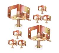 HOMSFOU 8 niveladores de pies para muebles, ajustador de altura, mesa niveladora de muebles, mesa niveladora resistente, color dorado