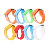HOMSFOU 8 Piezas Pulsera LED Luminosa de Nailon para Fiestas y Conciertos | Diseño Recargable, Reutilizable y Resistente al Desgaste, Efecto Visual Impactante, Adecuado para Celebraciones y Noches