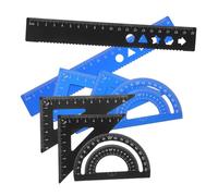 HOMSFOU 8 Piezas Reglas De Dibujo De Caja De Almacenamiento Kit De Útiles Escolares Transportador Regla Métrica y para Aula y Oficina