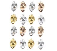 HOMSFOU 80 Piezas Accesorios para Pendientes Diy Clips para Oreja sin Agujero Semicirculares Electrochapados y Plata Latón Duradero Combinado para Mujeres Creativas