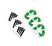 HOMSFOU 9 Juegos De Etiquetas De Clasificación De Basura Calcomanía Para Letrero De Bote De Basura Caja De Arena Con Tapa Papelera De Reciclaje Con Tapa Pegatinas Adhesivas Papelera