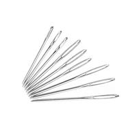 HOMSFOU 9 piezas Agujas de Coser Ojo Grande Agujas Romas Grosor Reforzado para Tejer y Costura Manual Fácil de Enhebrar Acero Resistente para Ropa y Edredones
