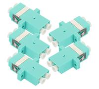 HOMSFOU Adaptador De Fibra Óptica Lc a Lc Dúplex Om4 5 Piezas Conector De Acoplador De Brida Para Redes Catv Lan Telecomunicaciones