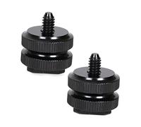 HOMSFOU Adaptador de Zapata para Flash, 4 Piezas 1/4-20 Tornillo y Tuerca Ajustable para Cámara Réflex DSLR, Camcorder y Luces LED