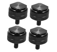 HOMSFOU Adaptador para Plataforma Tornillo de Trípode de 1/4 Pulgada, Aleación de Aluminio, Doble Tornillo Bloqueable, Compatible Cámara y Disparador Inalámbrico, 4 Piezas