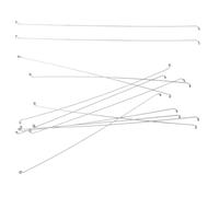 HOMSFOU Alambre de Corte para Cortadora de Queso y Jamón de Acero Inoxidable, 12 Piezas de 5,5 Pulgadas, Accesorios para Uso en Cocina Doméstica y Repuesto de Alambre