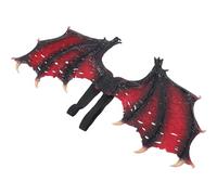HOMSFOU Alas de Demonio Rojas para Disfraz Adulto, Accesorio de Cosplay Cómodo Deslizamiento, Ideales para Carnaval y Fiestas Temáticas