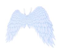 HOMSFOU Alas de Disfraz de Ángel y Demonio para Adultos, de Tela No Tejida en Color Claro, Diseño Plegable y Portátil, Ideales para Fiesta y Halloween