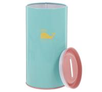 HOMSFOU Alcancía de Hierro Fundido, Hucha Infantil Diseño de Dibujos Animados en Forma Cuadrada, Caja de Ahorro Metálica Portátil y Decorativa Adecuado para Escritorio y Hogar