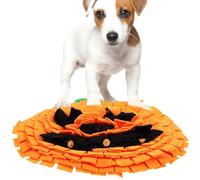 HOMSFOU Alfombra Olfativa para Perros Forma de Calabaza, Hecha de Polar Fleece, Fácil de Limpiar, Reduce Olores, Adecuado para Entrenamiento y Estimulación Mental