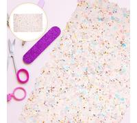 HOMSFOU Almohadilla para Mesa de Uñas Lentejuelas Tapete de Manicura Resistente y Antideslizante Cojín para Reposamanos de Uñas Diseño Ligero y Versátil