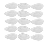 HOMSFOU Almohadillas Nasales para Gafas de Sol 20 Pares, Insertos Triangulares de Silicona Transparentes 0,5 X 0,3 Pulgadas, Antideslizantes y Suaves para Reparación y Reemplazo