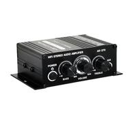 HOMSFOU Amplificador De Audio Altavoz Estéreo Amplificador para Altavoz Pasivo Receptor De Estéreo Dual Pequeño Megáfono Número Aleación De Aluminio