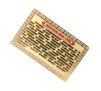 HOMSFOU Amuleto Espiritual Chino Feng Shui Kwan Yin de Metal Dorado, Tarjeta de Protección Pequeña y Delicada para Suerte, Bendición y Energía Positiva, Accesorio Portátil para Uso