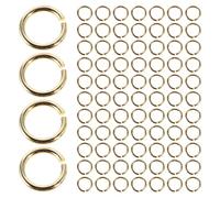 HOMSFOU Anillas Abiertas de Metal Dorado Diseño Elegante y Apertura Conveniente 100 Ideales para Conectar Collares y Pulseras para Manualidades en Proyectos de Joyería