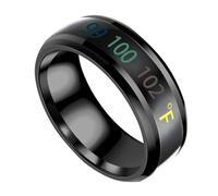 HOMSFOU Anillo de Delicado con Cambio de Temperatura Diseño Inteligente Negro para Aniversario y Compromiso