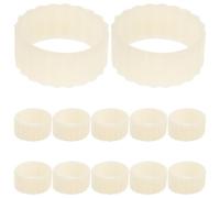 HOMSFOU Anillos Fáciles de Mantener Beige para Sujetar Velas Cónicas de Silicona Reutilizables Pack de 20 Ideales para Bases de Velas en Mesas de Banquetes y Reuniones al Aire Libre