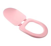 HOMSFOU Asiento de inodoro acolchado, cojín para asiento de inodoro, espuma suave, cierre lento, reemplazo para baño de hotel