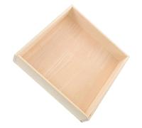HOMSFOU Bandeja de Arena de Madera Natural para Arenero Cuadrado 25X25X6 CM para Actividades Educativas en Interiores