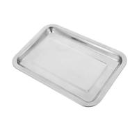 HOMSFOU Bandeja de Laboratorio de Acero Inoxidable, Bandeja Médica, Resistente a Ácidos y Álcalis, Protección contra Derrames, Plata, para Experimentos Químicos y Material Didáctico