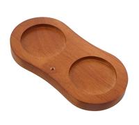 HOMSFOU Bandeja para Molinillo de Pimienta de Madera Resistente Base Antigoteo Antideslizante, Diámetro Interior 6 Cm, Soporte Organizador para Sal y Pimienta, Accesorio Cocina para Uso