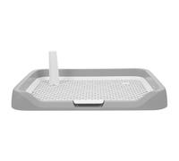 HOMSFOU Bandeja para Orinal de Perros Interior Tamaño Mediano y Grande Bandeja Desmontable Abs Gris para Entrenamiento para IR al Baño y Gestión Desechos Mascotas