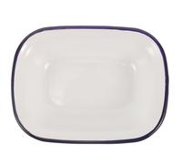 HOMSFOU Bandeja Rectangular Multifuncional y Duradera Resistente al Calor Esmaltada Azul para Hornear y Servir Adecuado para Cocina y Almacenamiento de Alimentos