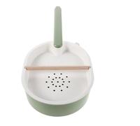 HOMSFOU Bañera Automática para Pájaros con Ducha de Lluvia, Bomba Ajustable, Tubo Transparente de 20 Cm, Soporte de Madera de Haya, Baño Interior para Periquitos y Cotorras, Accesorio