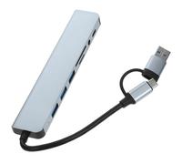 HOMSFOU Base De Expansión Tipo c Adaptador USB Múltiple Concentrador USB para Portátil para Notebook para Oficina y Trabajo