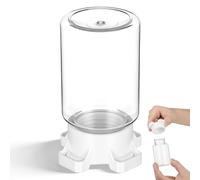HOMSFOU Bebedero para Insectos Pequeño de 100 Ml Diseño 3D y Base Estable, Dispensador de Agua Blanco de PP para Jaulas y Hogares de Mascotas Pequeñas