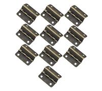 HOMSFOU Bisagras de Cuatro Orificios para Caja de Madera Triple de Hierro Instalación Interior y Exterior 10 Pcs