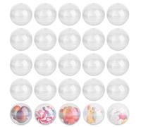 HOMSFOU Bolas de lotería de plástico Huecas Bingo, 50 Unidades, 45 mm, Transparentes, Redondas, para Fiestas
