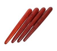 HOMSFOU Bolígrafo de Masaje de Madera para Aliviar Fatiga y Hinchazón 4 Piezas Redondas para Puntos de Acupuntura Adecuado para Automasaje en Cuerpo y Cintura mientras Escucha Música