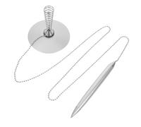 HOMSFOU Bolígrafo Metálico con Muelle y Cadena para Escritorio Tinta de Gel Suave Recargable Accesorio Seguro para Oficina y Recepción Profesional