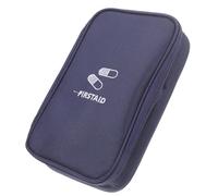 HOMSFOU Bolsa Grande Para Medicamentos Portátil Con Cremallera Completa Resistente y Ligera Organizador De Botiquín Para Viaje Camping y Emergencias Tejido Oxford Azul Marino