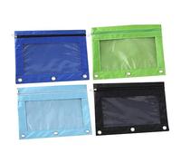 HOMSFOU Bolsa para Carpetas De Oficina con Cremallera 4 Unidades Estuche para Lápices Oxford Organizador Portátil para Papelería 9.84X7.08X0.03 Pulgadas