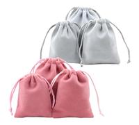 HOMSFOU Bolsa Pequeña y Mediana para Joyas 6 Piezas Cordón Multicolor en Terciopelo para Regalos y Organización en Bodas y Fiestas Color Aleatorio