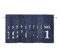 HOMSFOU Bolsas de Yute para Botellas de Vino Cordón Ajustable, Tamaño Mediano, Color Azul Oscuro, Set de 10 Piezas para Regalo, Degustación y Almacenamiento Portátil