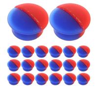 HOMSFOU Botones Indicadores de Agua Caliente y Fría para Grifo, 20 Piezas, Silicona Bicolor Rojo y Azul, Compatibles Orificios de 6,7 Mm, Accesorios para Baño y Cocina, Señal