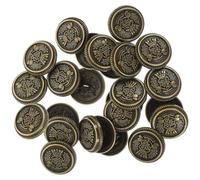 HOMSFOU Botones Metálicos Vintage de Aleación de 20 Mm, 30 Unidades para Chaquetas y Trajes, Botones Decorativos DIY para Manualidades y Reemplazo en Ropa y Uniformes