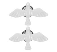 HOMSFOU Broche de Solapa Católico Diseño de Paloma Paz, 2 Piezas de Aleación de Zinc Resistentes al Deslustre, Pin Espiritual para Comunión, Confirmación y Accesorios Religiosos