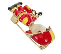 HOMSFOU Broche de Solapa de Bombero Rojo para Mujer, Pin y Ligero, Insignia Vintage para Cárdigan y Mochila, Accesorio Creativo para Ropa y Bufandas, Obsequio Original