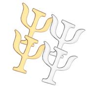 HOMSFOU Broches de Metal Símbolo de Psicología, Set de 4 Piezas en Aleación Dorada y Plateada, Pasador de Cierre Seguro, Accesorios Vintage para Ropa y Regalos para Mujeres