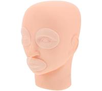 HOMSFOU Cabeza de Práctica de Maquillaje Permanente y Tatuajes, Modelo Desmontable Piel Facial de Silicona 3D para Cejas, Ojos y Labios, Apto para Formación