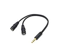 HOMSFOU Cable Adaptador de Audio de 3 5 Mm a 3 5 Mm Divisor Estéreo Fácil Inserción Estuche No Extraíble Recubierto de Nailon