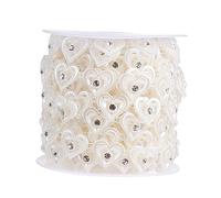 HOMSFOU Cadena de Perlas y Pedrería para Costura Yardas Material Resistente y Duradero Decoración Elegante para Bodas Vestidos y Pasteles Accesorio Diy para Manualidades