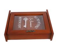 HOMSFOU Caja De Almacenamiento Retro para Llaves De Madera Montada Pared Organizador Clásico para Puerta De Entrada Decoración Vintage para Hogares Resistente y Funcional con Ganchos Inter