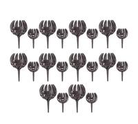 HOMSFOU Caja de Fertilizante para Bonsáis y Plantas, 20 Unidades Plástico Negro, 10 Grandes y 10 Pequeños, Soporte para Abono y Suministros de Jardinería, Protección contra Animales